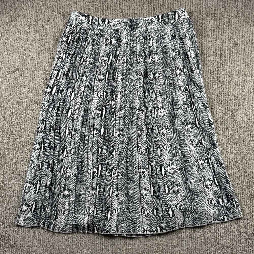 J Crew Womens 14 Pleated Midi Skirt Reptile Snake Skin Print